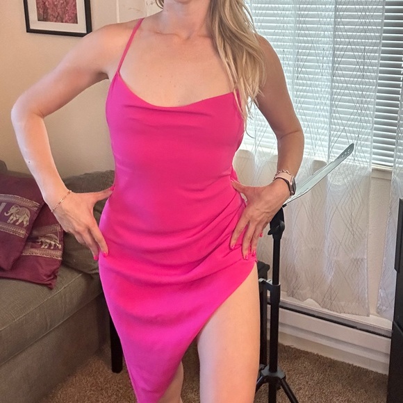 Revolve dress Amanda Uprichard Janet Dress - M hot pink - Picture 9 of 10